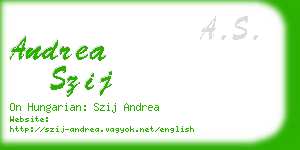 andrea szij business card